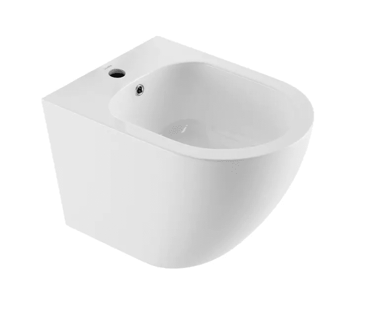kielle 30302010 - Závěsný bidet, s přepadem, s otvorem pro baterii, bílá