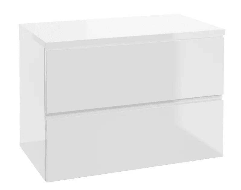 kielle 50002S820 - Skříňka včetně desky pod umyvadlo 80x55x46 cm, lesklá bílá