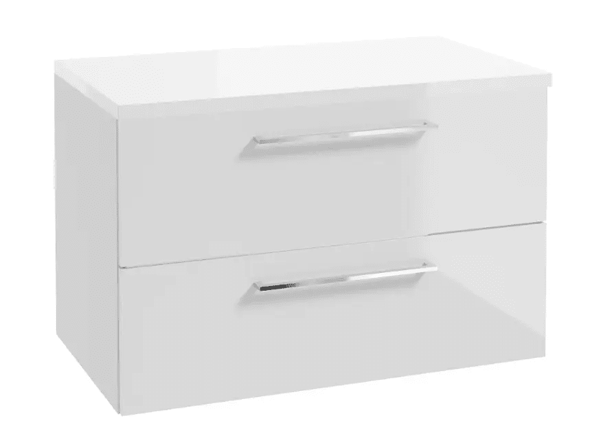 kielle 50018S810 - Skříňka včetně desky pod umyvadlo 80x50x46 cm, lesklá bílá