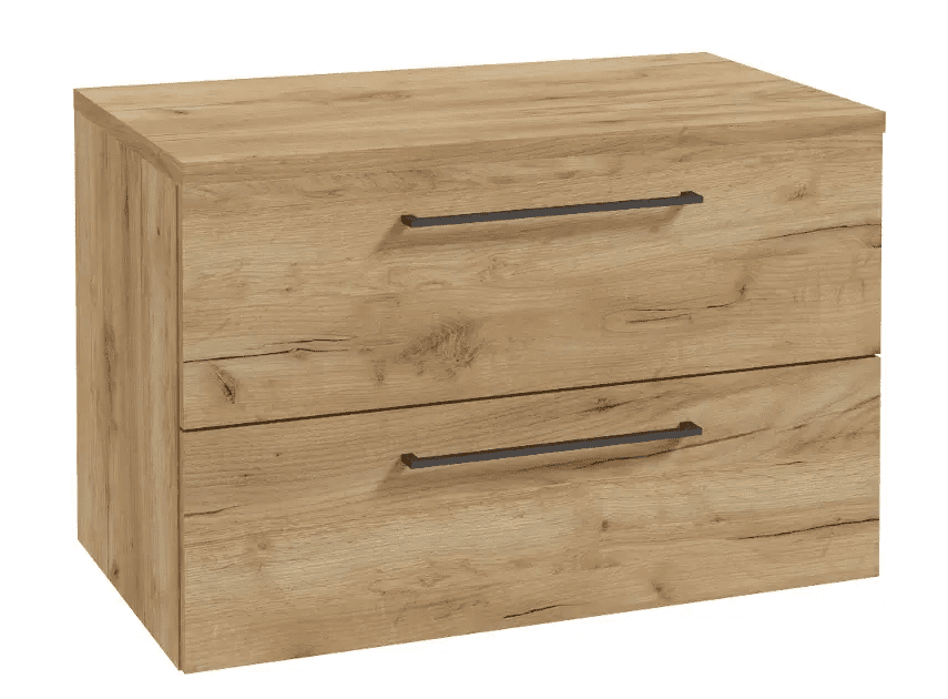 kielle 50018S811 - Skříňka včetně desky pod umyvadlo 80x50x46 cm, zlatý dub