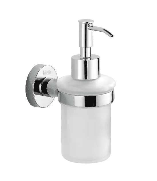 kielle 40102030 - Dávkovač mýdla s držákem, matné sklo/chrom