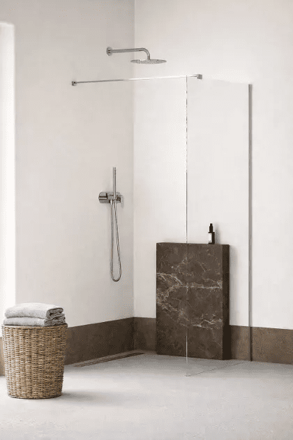 kielle 20726WI1000 - Sprchová stěna Walk-In 100x200 cm, chrom/čiré sklo