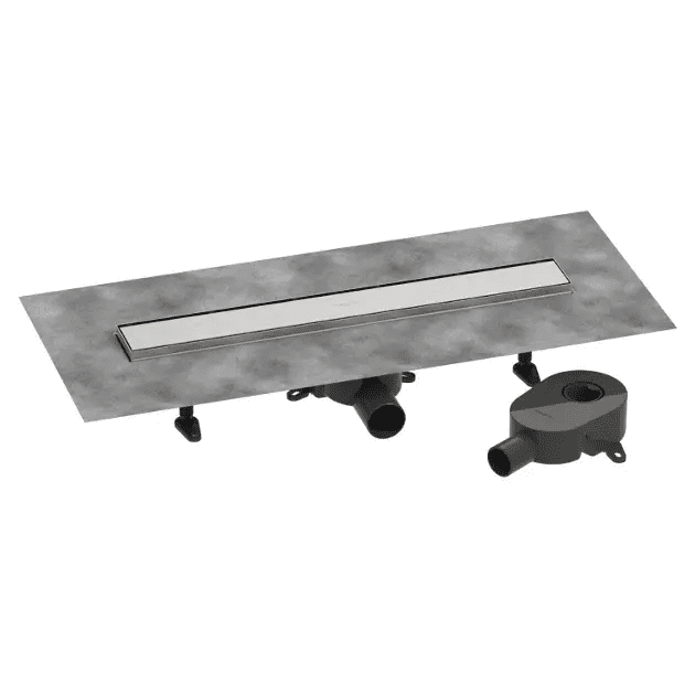 Hansgrohe 56271800 - Sprchový žlab 60 cm s oboustranným roštem, pro vložení dlažby, kartáčovaná nerezová ocel