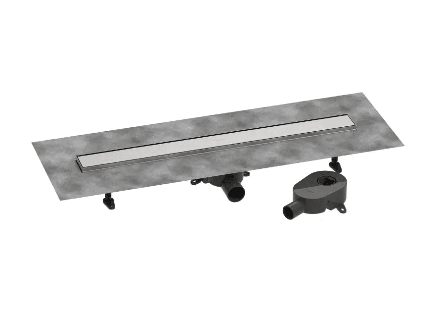 Hansgrohe 56273800 - Sprchový žlab 80 cm s oboustranným roštem, pro vložení dlažby, kartáčovaná nerezová ocel