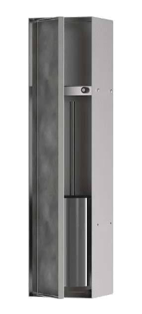 Hansgrohe 56060800 - Podomítkový box na WC štětku, s policí, kartáčovaná ocel