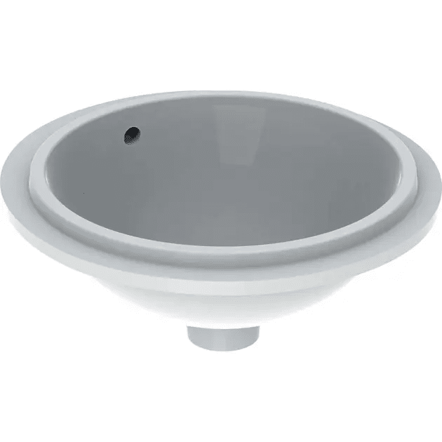 Geberit 500.744.01.2 - Umyvadlo vestavné, průměr 39 cm, s přepadem, bílá