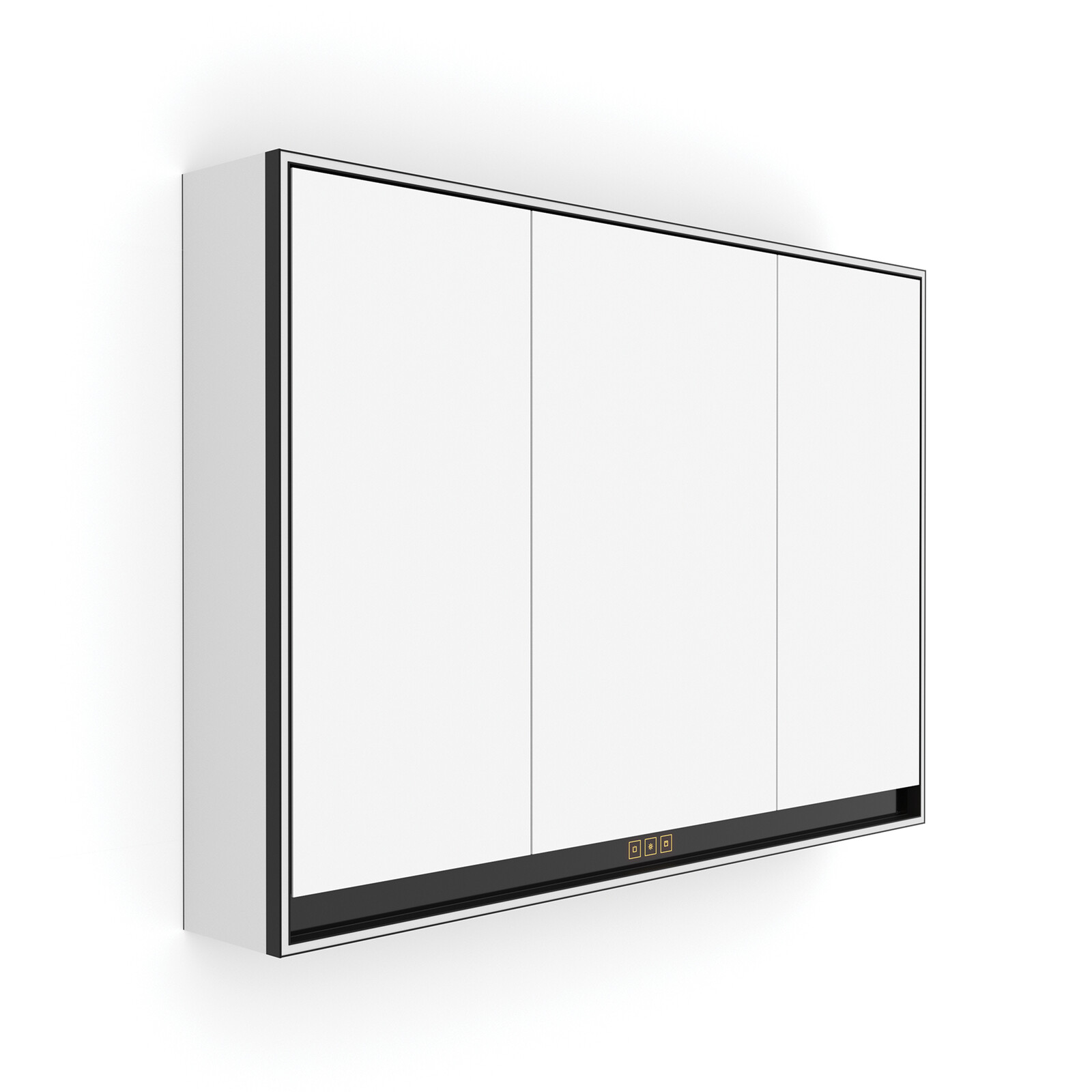 Nimco Černá LED podsvícená zrcadlová skříňka 1000.