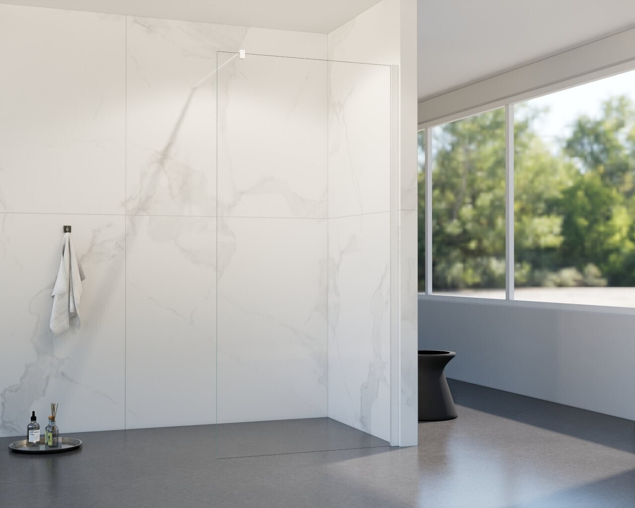 HOPA Walk-in sprchový kout LAGOS WHITE NEW 200 — Barva rámu - Bílá, Rozměr A - 120, Rozměr C - 200, Výplň - Čiré bezpečnostní sklo - 8 mm