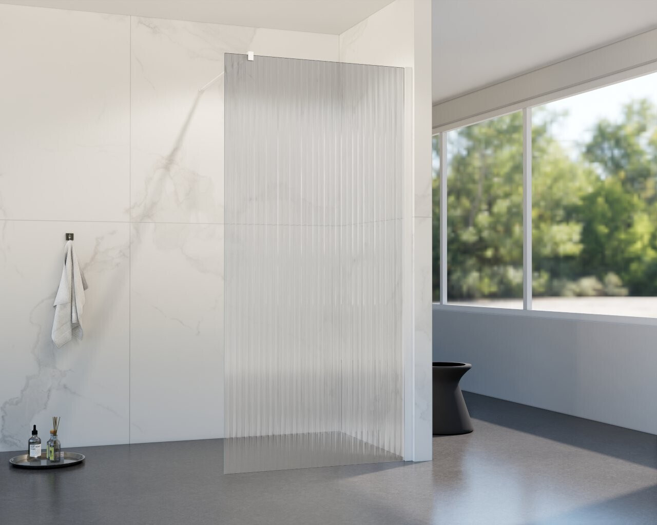 HOPA Walk-in sprchový kout LAGOS WHITE NEW 200 — Barva rámu - Bílá, Rozměr A - 90, Rozměr C - 200, Výplň - Vroubkované bezpečnostní sklo - 8 mm