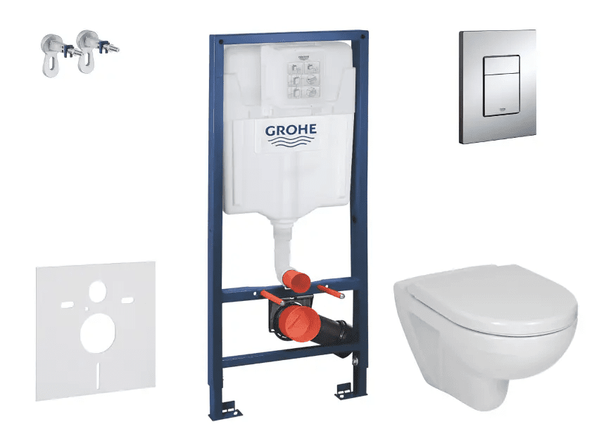 Grohe 38528SET-KJ2 - Set předstěnové instalace, klozetu a sedátka Jika Lyra Plus, tlačítka Skate Cosmopolita, chrom