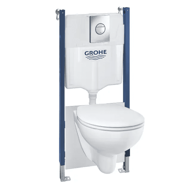 Grohe 39415000 - Sada pro závěsné WC + klozet a sedátko softclose Bau Ceramic, rimless, tlačítko Sail, chrom