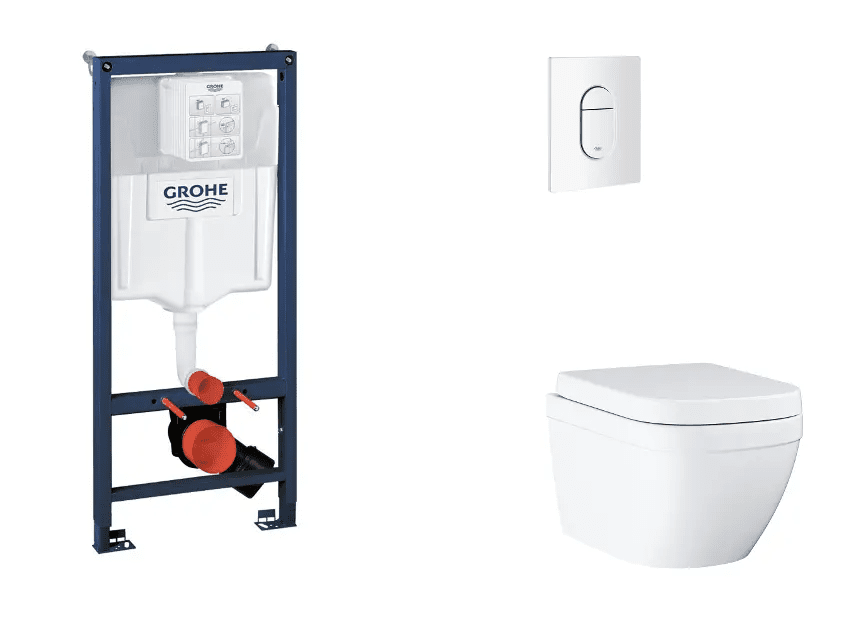 Grohe SANI11BB3122 - Set předstěnové instalace, klozetu, sedátka SoftClose a tlačítka Arena Cosmopolitan, Triple Vortex, alpská bílá