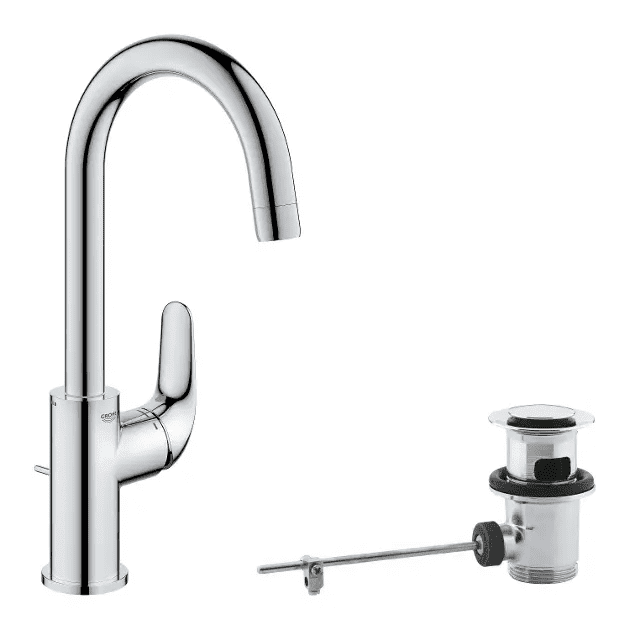 Grohe 24330001 - Umyvadlová baterie, s výpustí, studený start, chrom
