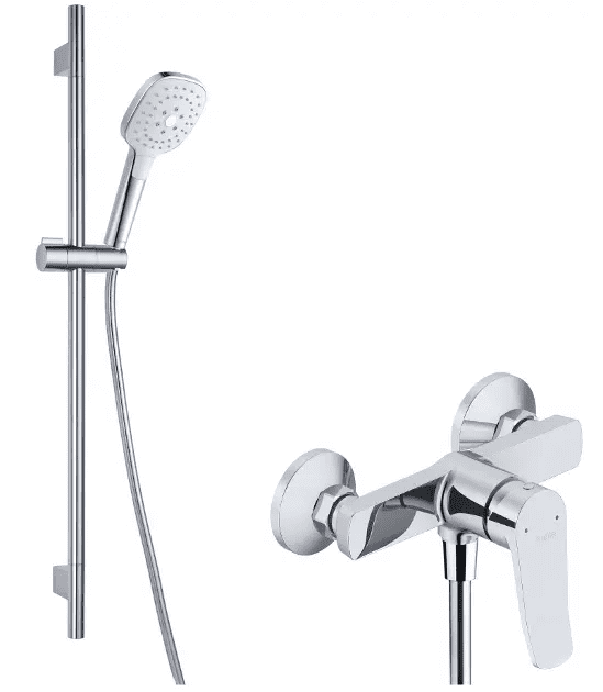 kielle 20627SN80 - Sprchový set s baterií, tyčí, hadicí a sprchovou hlavicí, chrom
