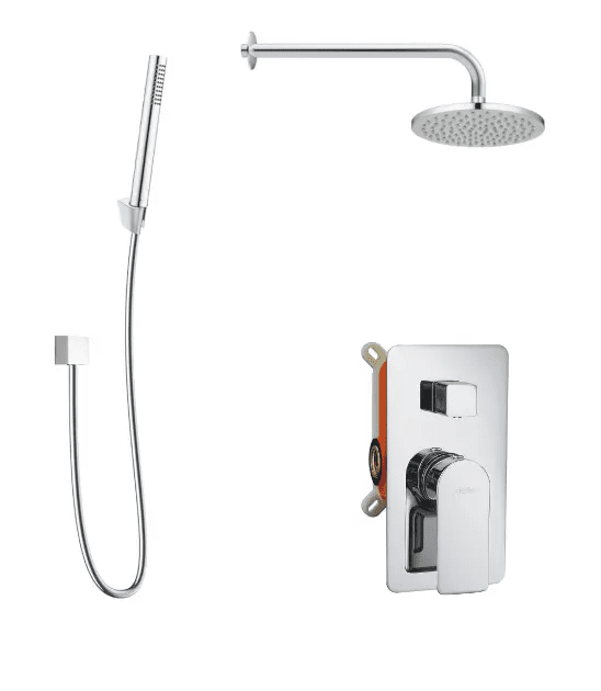 kielle 20618SP100 - Sprchový set s baterií pod omítku, pro 2 spotřebiče, s příslušenstvím EcoSpare a tělesem, chrom