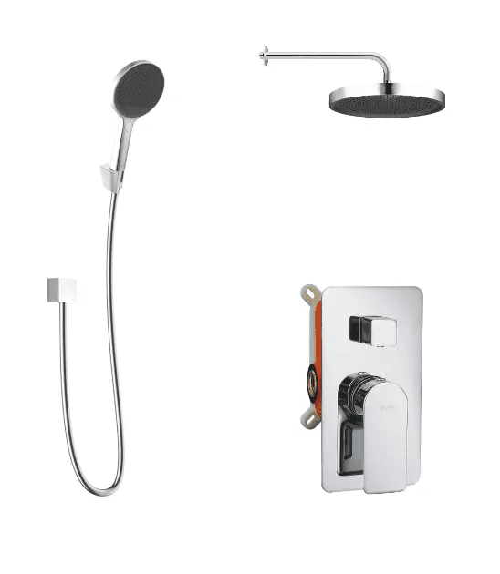 kielle 20618SP110 - Sprchový set s baterií pod omítku, pro 2 spotřebiče, s příslušenstvím EcoSpare a tělesem, chrom