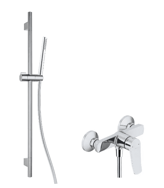 kielle 20627SN20 - Sprchový set s baterií, tyčí, hadicí a sprchovou hlavicí EcoSpare, chrom