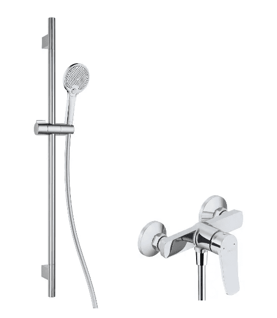 kielle 20627SN40 - Sprchový set s baterií, tyčí, hadicí a sprchovou hlavicí EcoSpare, chrom