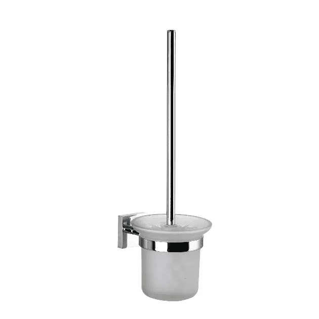 kielle 40523000 - WC štětka nástěnná s držákem, matné sklo/chrom