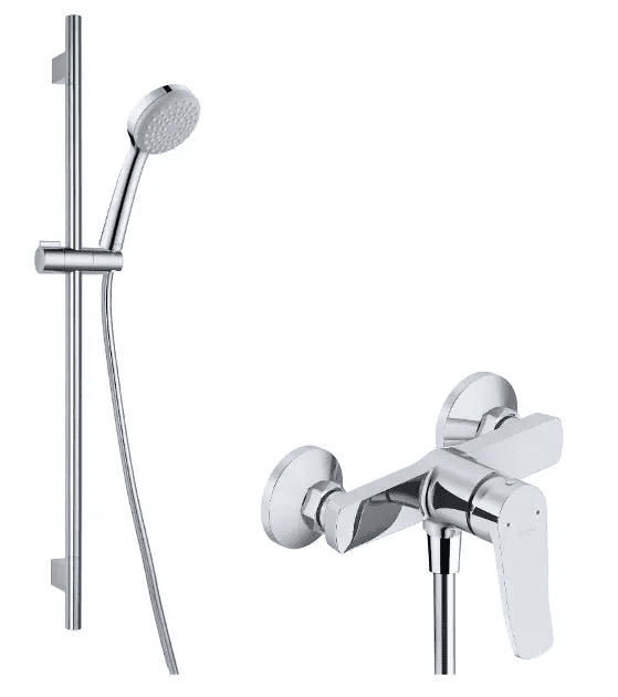 kielle 20627SN90 - Sprchový set s baterií, tyčí, hadicí a sprchovou hlavicí, chrom