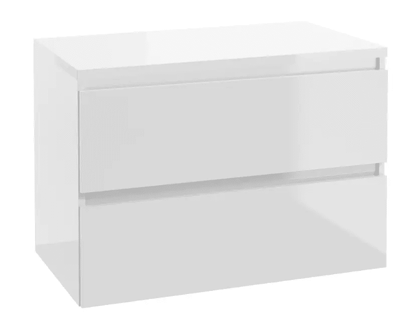 kielle 50027S830 - Skříňka včetně desky pod umyvadlo 80x55x46 cm, lesklá bílá