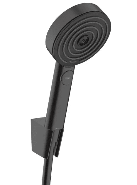 Hansgrohe 24306670 - Set sprchové hlavice, držáku a hadice, 3 proudy, EcoSmart, matná černá