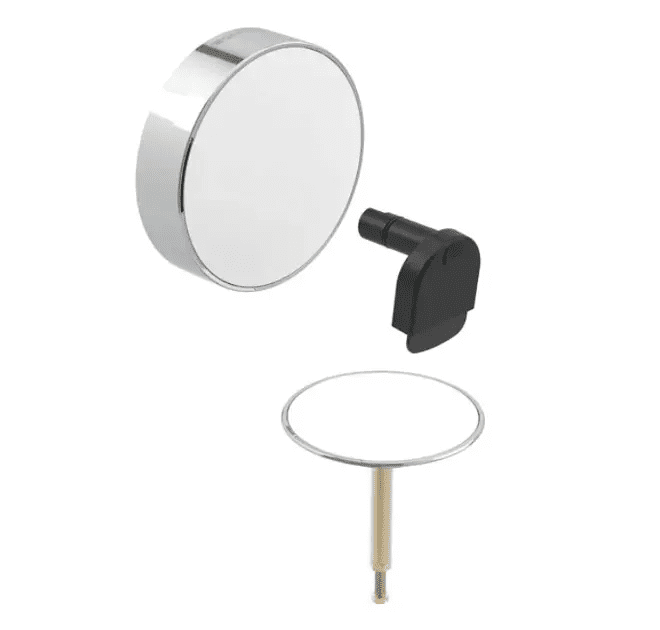 Geberit 150.481.KJ.1 - Souprava pro kompletaci vanové soupravy, s otočným ovládáním a přívodem d52, bílá/chrom