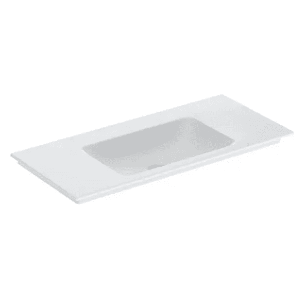 Geberit 505.011.01.4 - Umyvadlo nábytkové 105x48x14 cm, bez přepadu, bez otvoru pro baterii, KeraTect, bílá