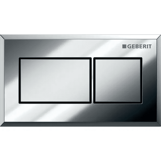 Geberit 116.051.KA.1 - Oddálené ovládání pneumatické, pro 2 množství splachování, lesklý chrom/matný chrom