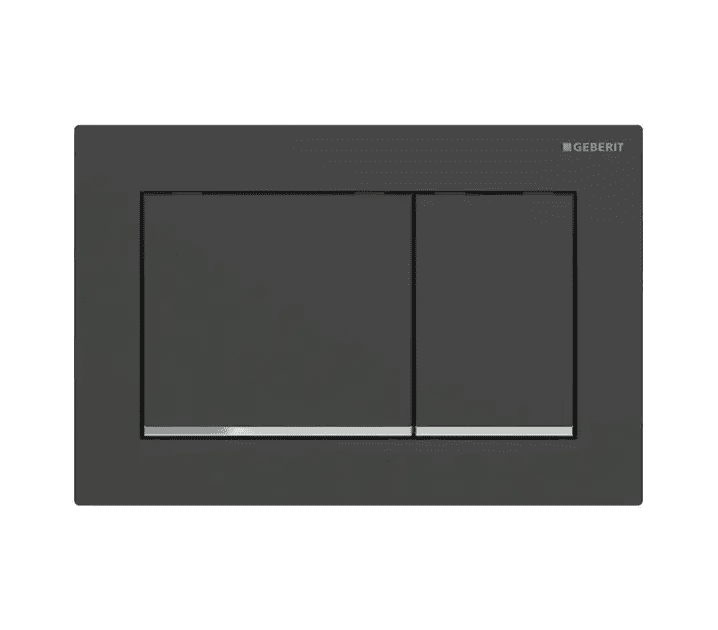 Geberit 115.080.14.1 - Ovládání splachování, matná černá/lesklý chrom
