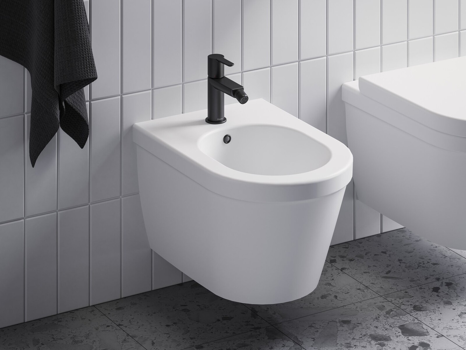 Ravak Bidet Chrome, závěsný, bílá