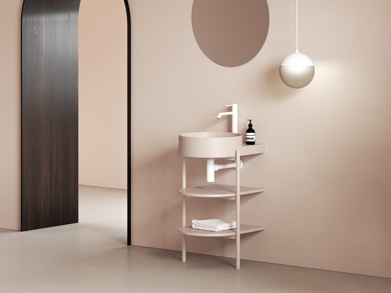 Ravak Konstrukce pod umyvadlo CS Yard 40, Alabaster Pink