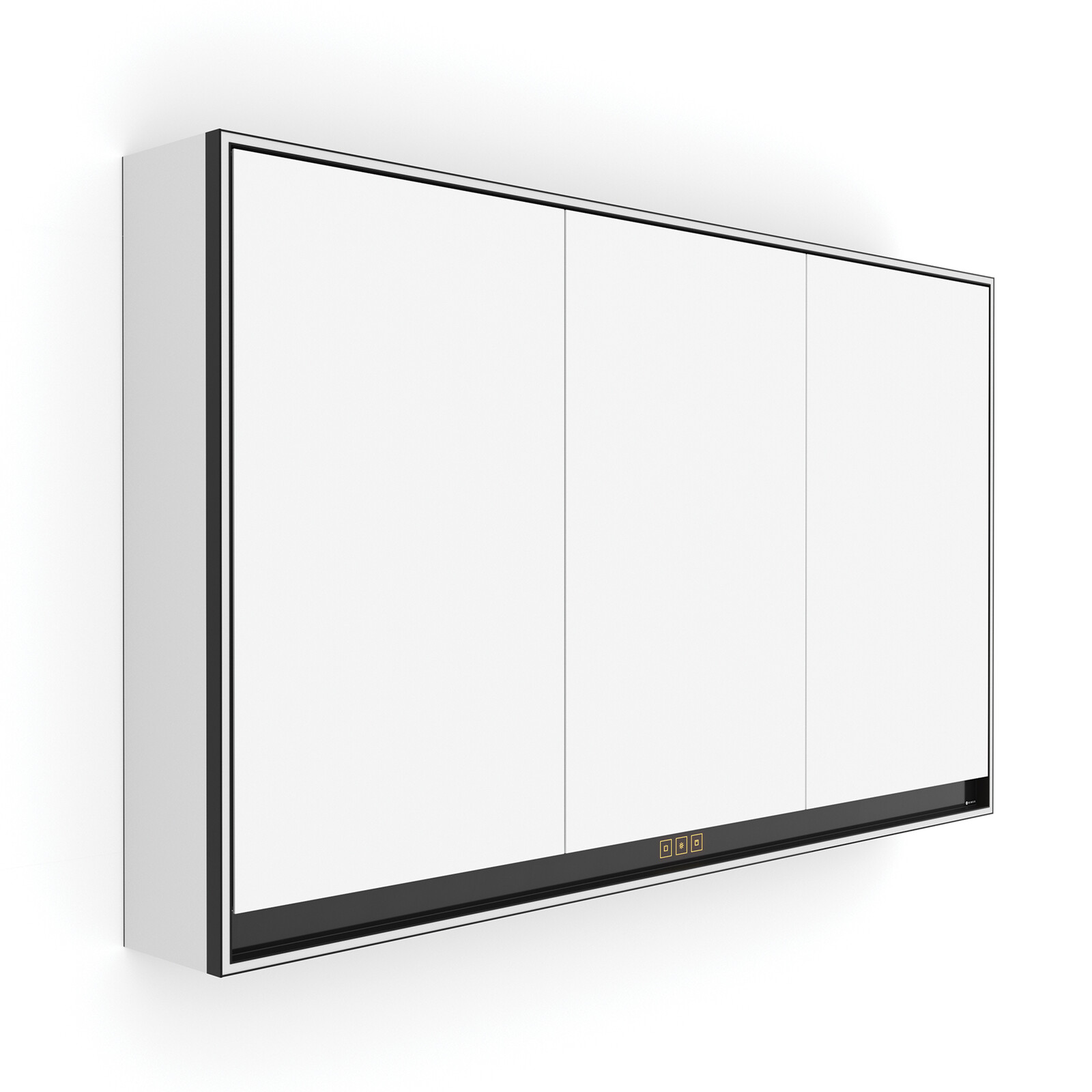 Nimco Černá LED podsvícená zrcadlová skříňka 1200.