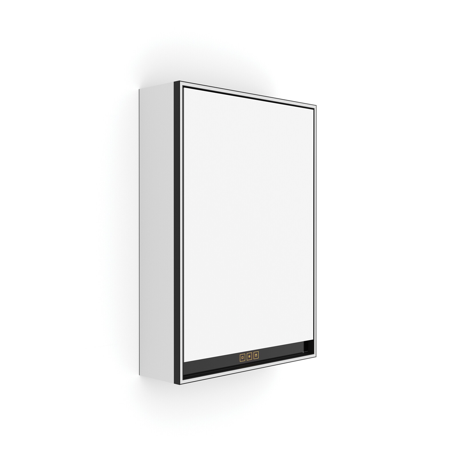Nimco Černá LED podsvícená zrcadlová skříňka 500 levá.