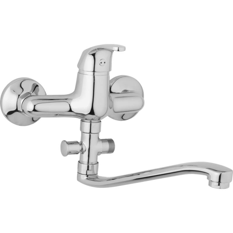 JB Sanitary A10 36 20 — Nástěnná umyvadlová a sprchová baterie SLIM, rozteč 150 mm, bez příslušenství, S ramínko 250 mm