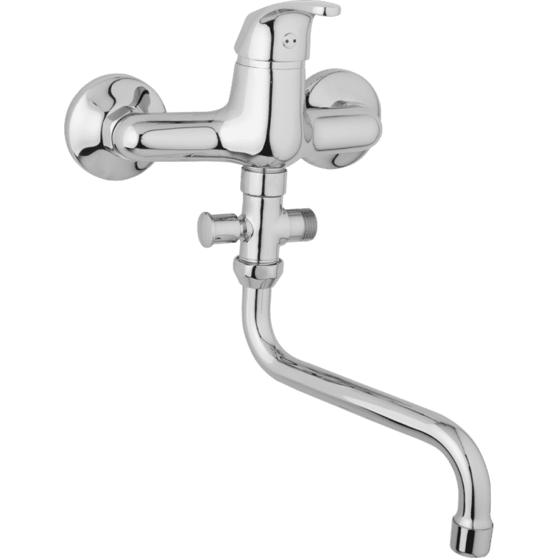 JB Sanitary A10 36 30 — Nástěnná umyvadlová a sprchová baterie SLIM, rozteč 150 mm, bez příslušenství, trubkové ramínko 200mm