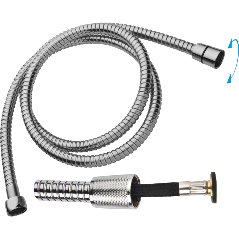JB Sanitary HS 05 — Sprchová hadice 150 cm, nerez, ANTI TWIST, bezpečnostní