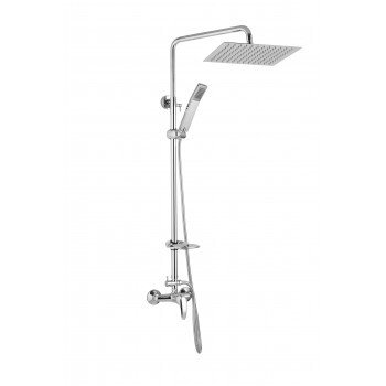 JB Sanitary SA 61 011 05 5 — Sprchová sestava s baterií SLIM s horním vývodem, 25x25cm, s příslušenstvím