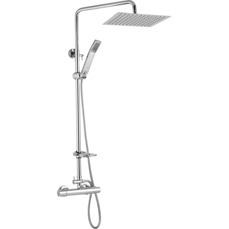 JB Sanitary ST 61 011 05 5 — Sprchová sestava s termostatickou baterií s horním vývodem, 25x25cm, s příslušenstvím