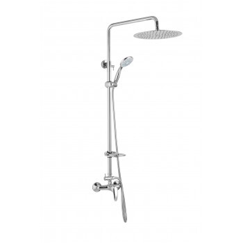 JB Sanitary SA 61 011 12 6 — Sprchová sestava s baterií SLIM s horním vývodem, průměr 25cm, s příslušenstvím