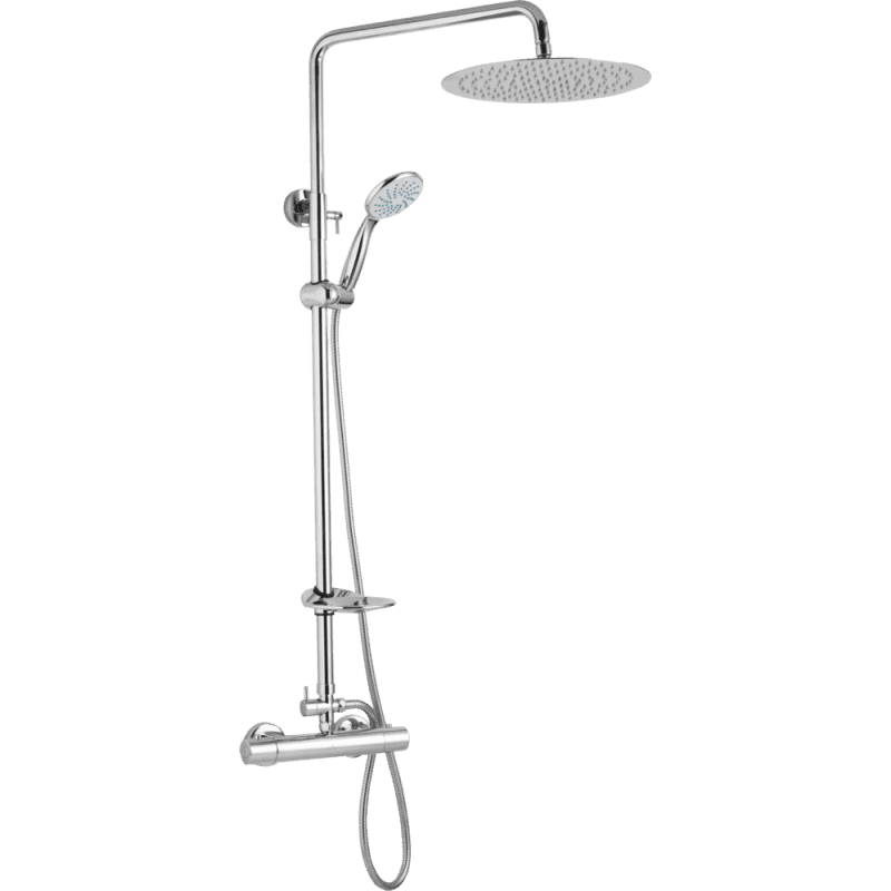 JB Sanitary ST 61 011 12 6 — Sprchová sestava s termostatickou baterií s horním vývodem, průměr 25cm, s příslušenstvím
