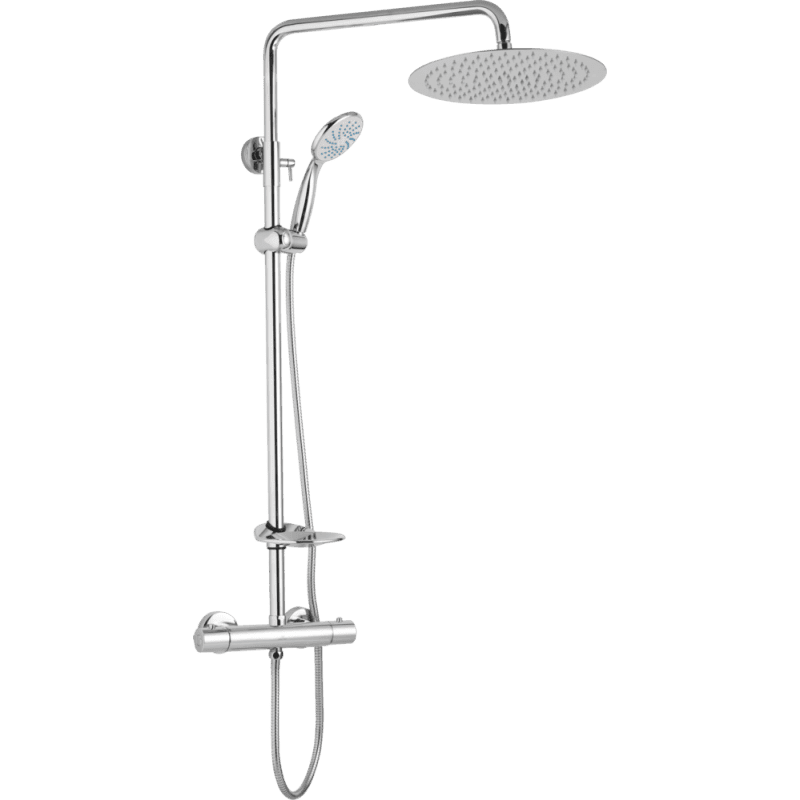 JB Sanitary ST 62 001 12 6 — Sprchová sestava s termostatickou baterií s dvěma vývody, průměr 25cm, s příslušenstvím