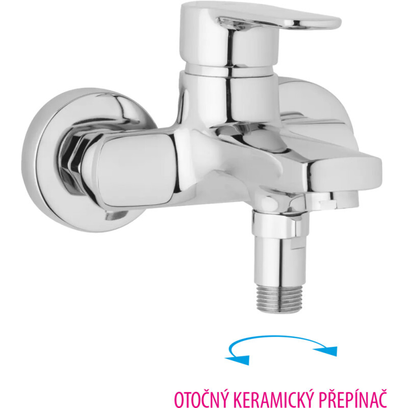 JB Sanitary M10 45 00 — Vanová nástěnná baterie MIRAM, rozteč 100 mm, bez příslušenství