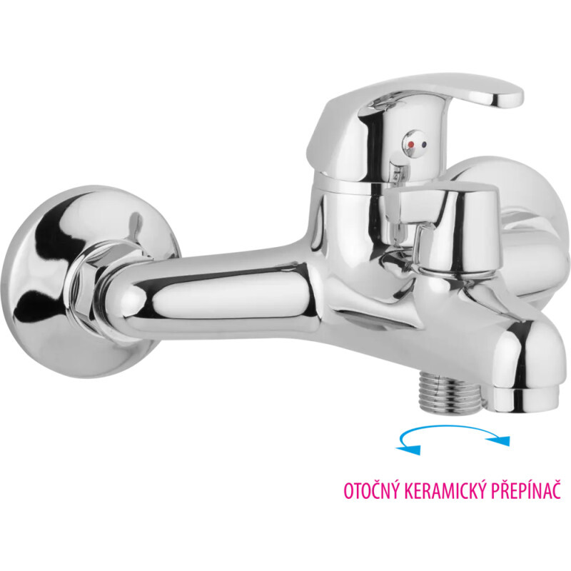 JB Sanitary A10 51 00 — Vanová nástěnná baterie SLIM 150 mm, s otočným přepínačem