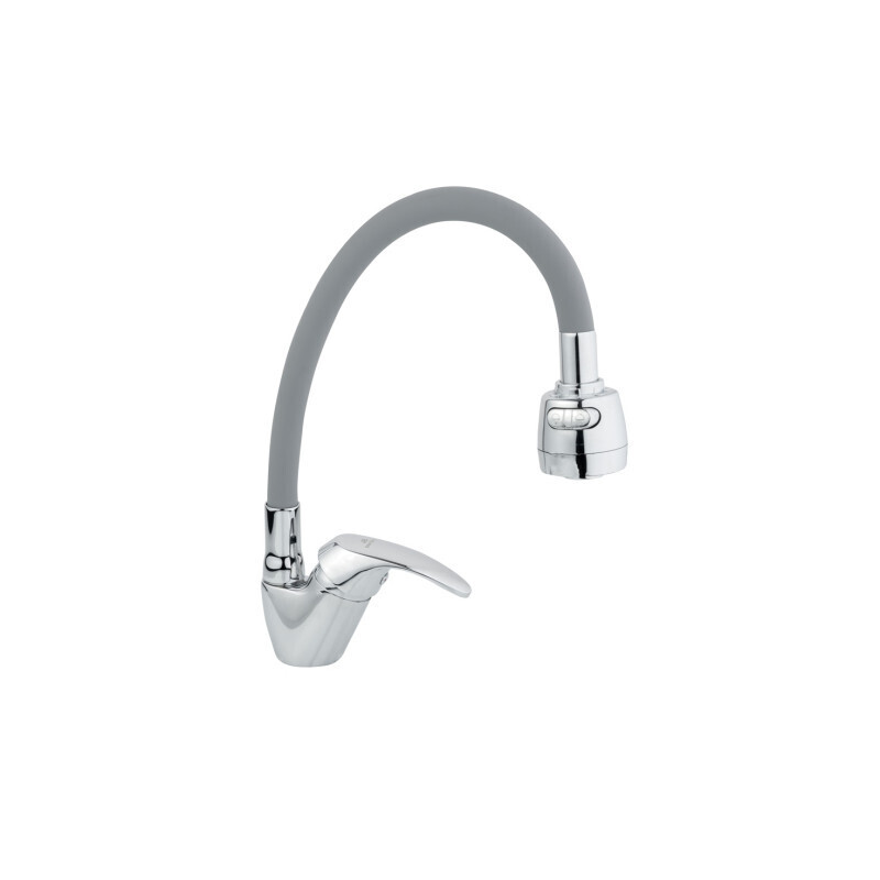 JB Sanitary A10 17 08 — Stojánková dřezová baterie SLIM, šedé flexi ramínko
