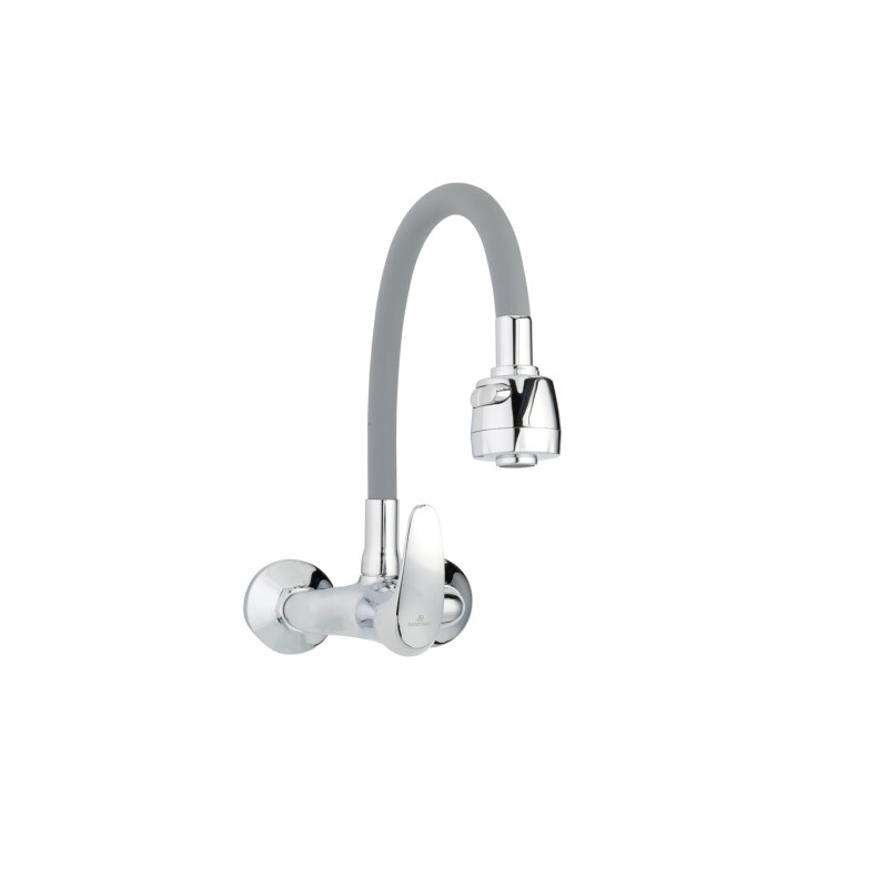 JB Sanitary A10 33 98 — Nástěnná baterie SLIM, rozteč 100 mm, šedé flexi ramínko