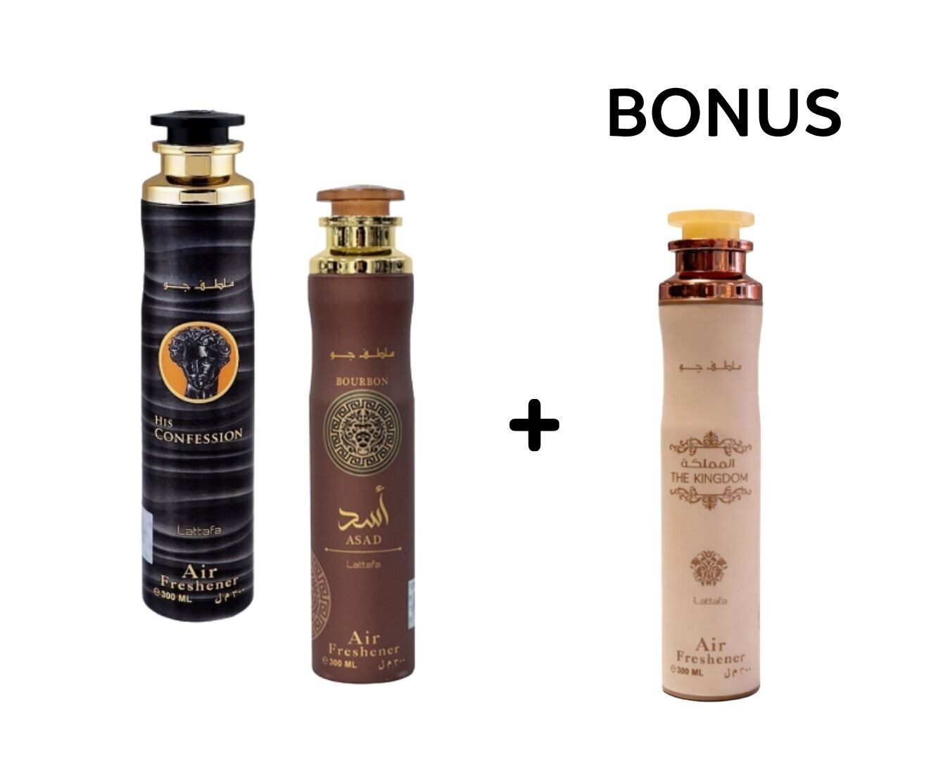 AKCE: 2+1 Lattafa AIR FRESHENERS - osvěžovače vzduchu, 300 ml