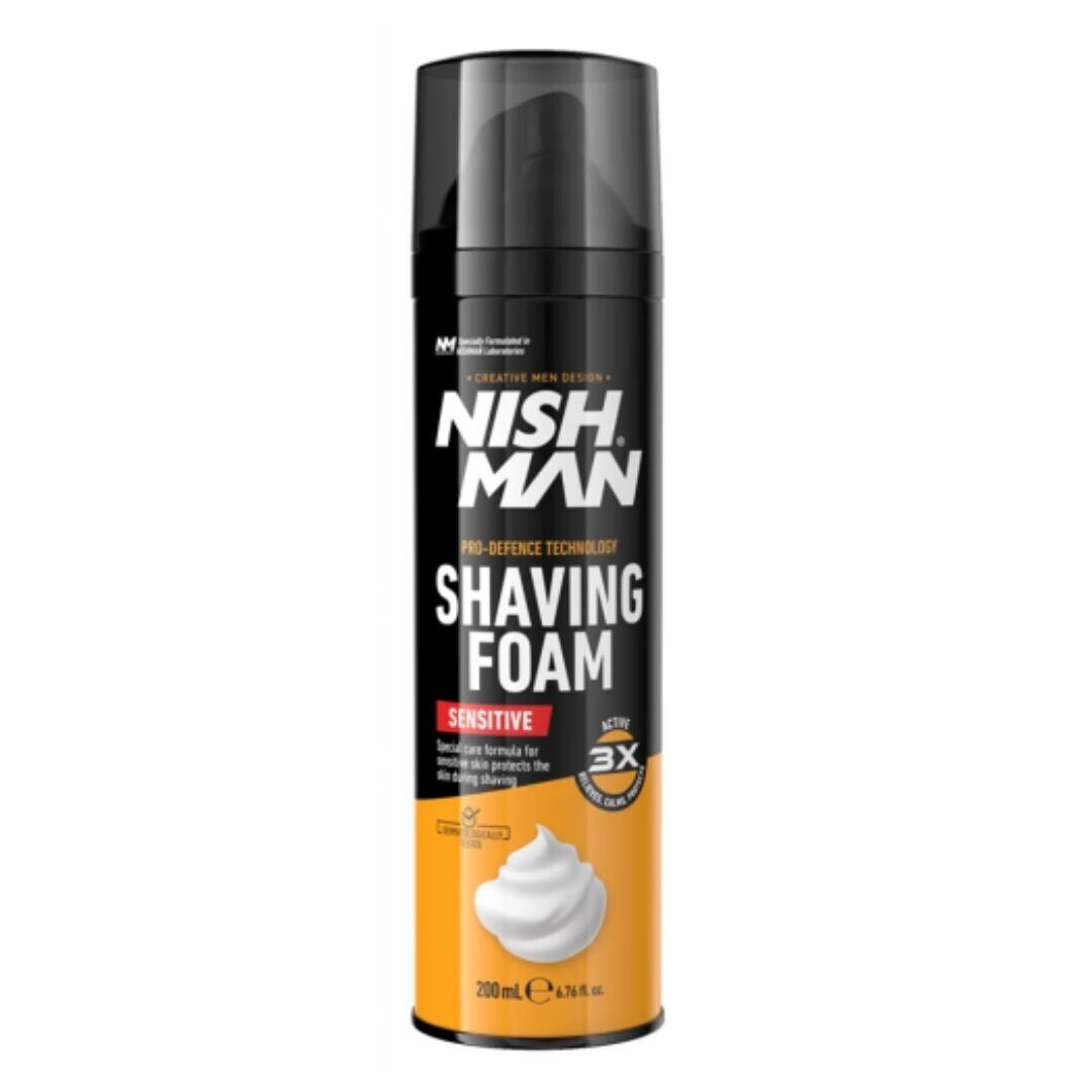 Nihsman Shaving Foam - pěna na holení, 200 ml Sensitive - citlivá pokožka