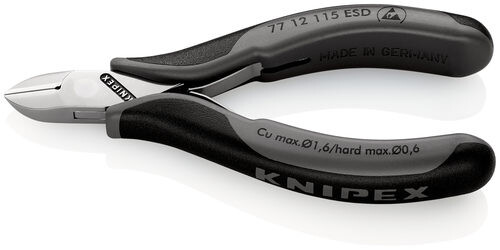Knipex 77 12 115 ESD Boční štípací kleště pro elektroniku ESD 115mm