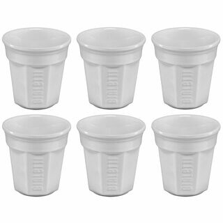 Bialetti set espresso hrnků 6 ks bílá 90 ml